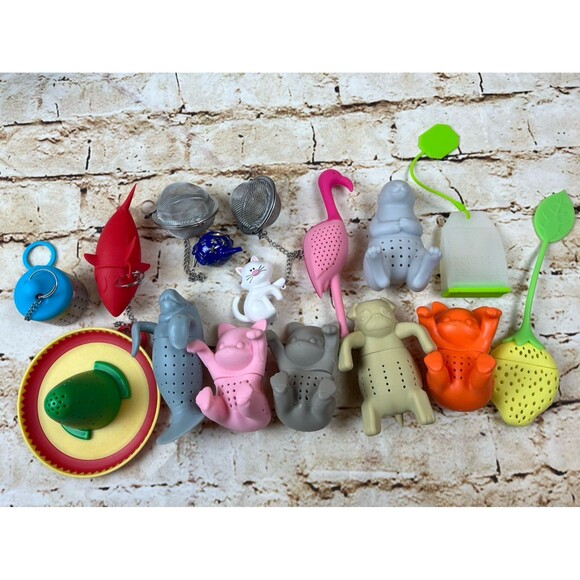 Lot of 14 Fun Tea Ball Infuser Grab Bag Tea Strainers Tea Party - Picture 4 of 4